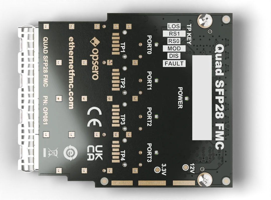 Quad SFP28 FMC bottom