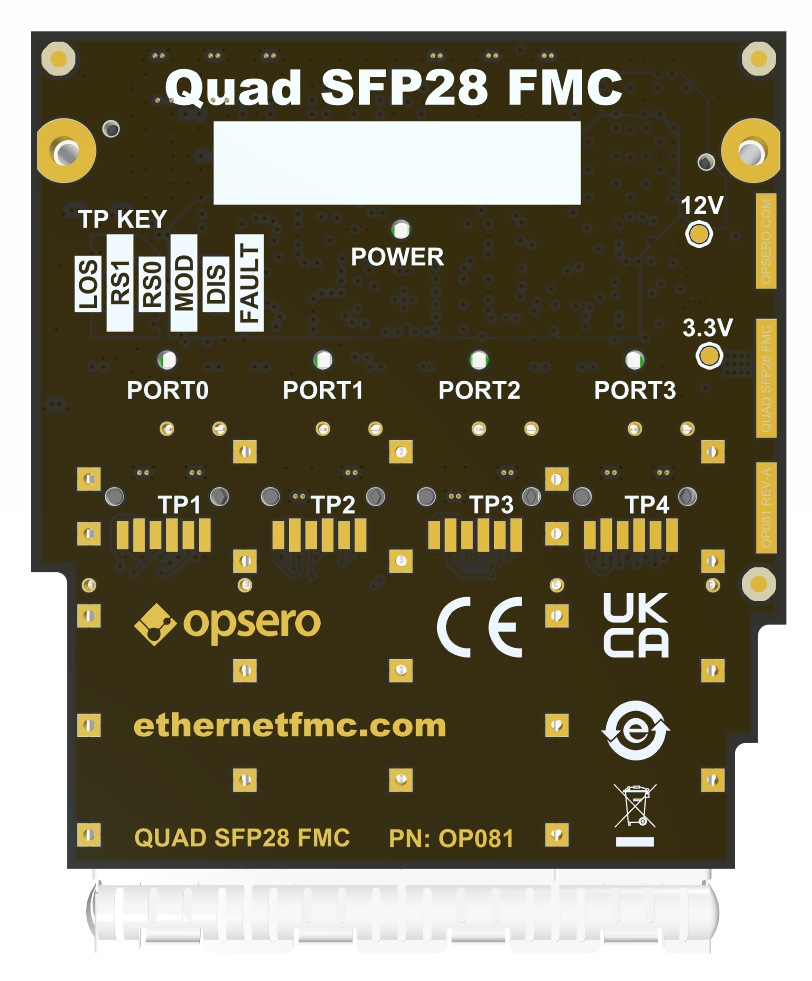 Quad SFP28 FMC bottom